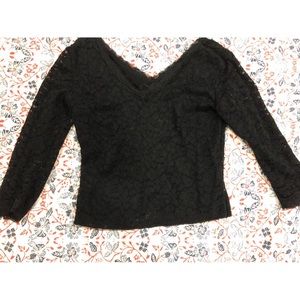 Black lace top!